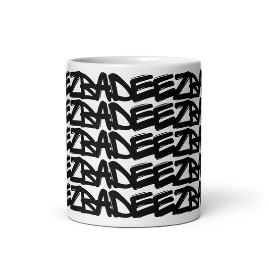 Badeez Repeat White Glossy Mug